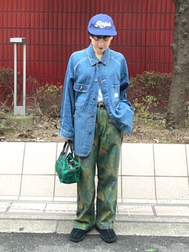 「アイテム（カバーオール）」を使った、BEAMS BOYさん（レディース・155cm）の秋コーディネート