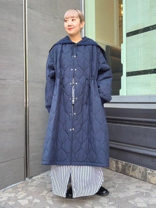 セール】【1/15再値下げ】ナイロン キルティング フード コート