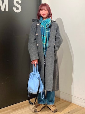 「アイテム（ダッフルコート）」を使った、BEAMS BOYさん（レディース・162cm）の冬コーディネート