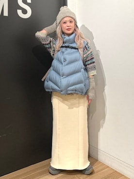 「アイテム（ダウンジャケット/コート）」を使った、BEAMS BOYさん（レディース・153cm）の秋コーディネート