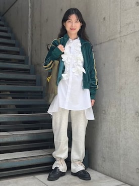 「アイテム（スウェットパンツ）」を使った、BEAMS BOYさん（レディース・153cm）の秋コーディネート