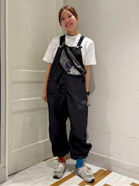 「アイテム（オールインワン・サロペット、ブラック系）」を使った、BEAMS BOYさん（レディース・162cm）の夏コーディネート