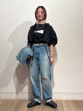 「Champion（チャンピオン）のアイテム（トップス）」を使った、BEAMS BOYさん（レディース・158cm）の春コーディネート