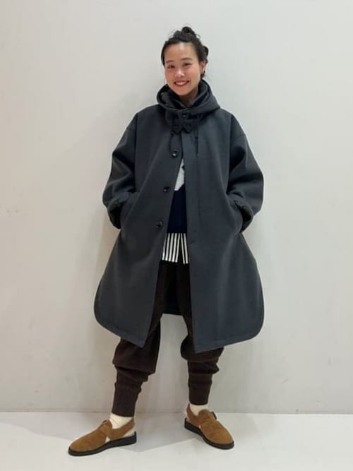BEAMS BOY ポリエステル メルトン デタッチ フード コート 23FW BEAMS BOY（ビームスボーイ）の「BEAMS BOY / ポリエステル