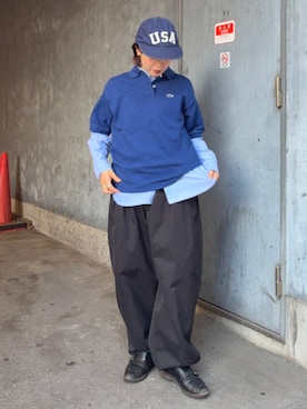 「LACOSTE（ラコステ）のアイテム（ポロシャツ）」を使った、BEAMS BOYさん（レディース・155cm）の夏コーディネート