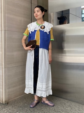 「BEAMS BOY（ビームスボーイ）のアイテム（ワンピース）」を使った、BEAMS BOYさん（レディース・160cm）の夏コーディネート