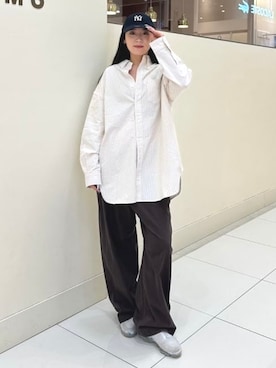 「BEAMS BOY（ビームスボーイ）のビッグ ボタンダウン シャツ（シャツ/ブラウス）」を使った、BEAMS BOYさん（レディース・165cm）の秋コーディネート