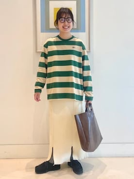 「LACOSTE（ラコステ）のアイテム」を使った、BEAMS BOYさん（レディース・160cm）の秋コーディネート