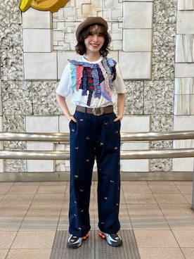 「BEAMS BOY（ビームスボーイ）のアイテム（帽子）」を使った、BEAMS BOYさん（レディース・155cm）の春コーディネート