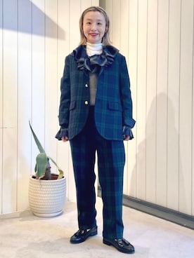 「アイテム（テーラードジャケット）」を使った、BEAMS BOYさん（レディース・151cm）の冬コーディネート