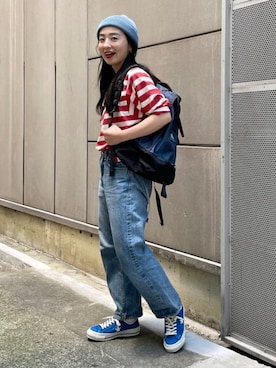 「アイテム（バックパック/リュック）」を使った、BEAMS BOYさん（レディース・151cm）の夏コーディネート