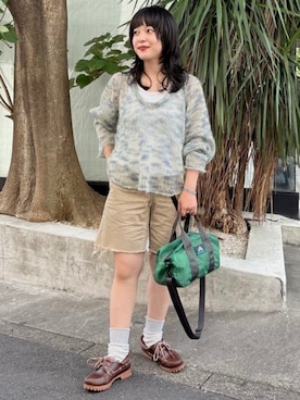 「アイテム（モカシン/デッキシューズ）」を使った、BEAMS BOYさん（レディース・149cm）の夏コーディネート