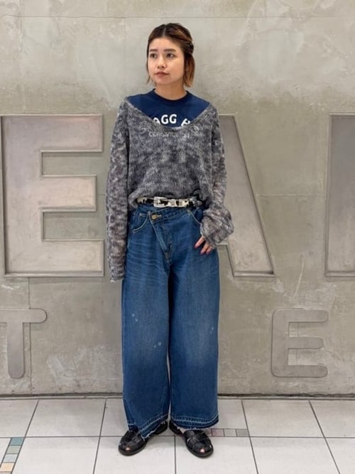 別注】Lee × maturely / デニム アシメ パンツ（デニムパンツ