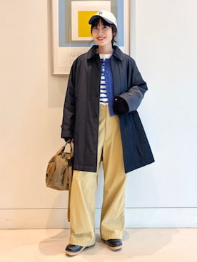 「アイテム（チノパンツ）」を使った、BEAMS BOYさん（レディース・158cm）の秋コーディネート