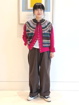 「アイテム（シュシュ）」を使った、BEAMS BOYさん（レディース・149cm）の秋コーディネート
