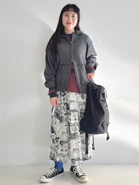 「BINDU（ビンドゥー）のアイテム」を使った、BEAMS BOYさん（レディース・158cm）の冬コーディネート