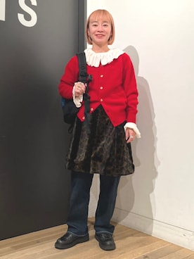 「アイテム（バックパック/リュック）」を使った、BEAMS BOYさん（レディース・154cm）の冬コーディネート