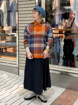 「BEAMS BOY（ビームスボーイ）のアイテム（スカート）」を使った、BEAMS BOYさん（レディース・151cm）の秋コーディネート