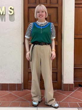 「BEAMS BOY（ビームスボーイ）のアイテム」を使った、BEAMS BOYさん（レディース・157cm）の夏コーディネート