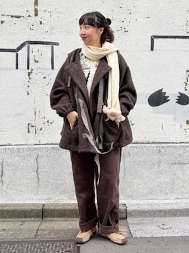 「Clarks（クラークス）のアイテム（その他シューズ）」を使った、BEAMS BOYさん（レディース・165cm）の秋コーディネート