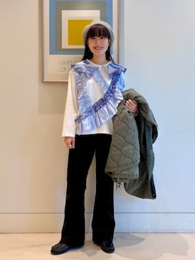 「アイテム（モカシン/デッキシューズ）」を使った、BEAMS BOYさん（レディース・158cm）の夏コーディネート