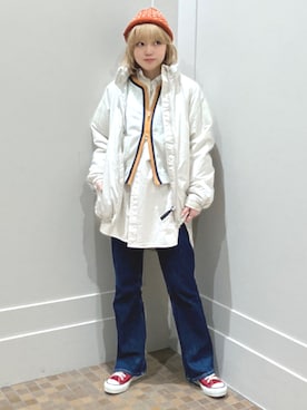 「BEAMS BOY（ビームスボーイ）のアイテム（トップス）」を使った、BEAMS BOYさん（レディース・161cm）の冬コーディネート