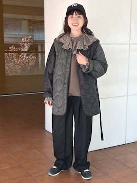 BEAMS BOYさん(レディース・153cm)の冬コーディネート
