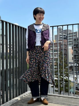 「Champion（チャンピオン）のアイテム」を使った、BEAMS BOYさん（レディース・162cm）の秋コーディネート