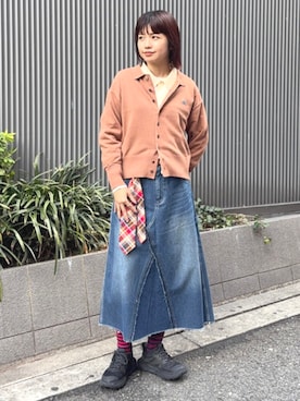 「LACOSTE（ラコステ）のアイテム」を使った、BEAMS BOYさん（レディース・160cm）の春コーディネート