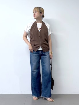 「BARNYARDSTORM（バンヤードストーム）のアイテム」を使った、ニッシさん（レディース・164cm）の夏コーディネート