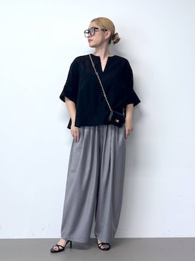 「BARNYARDSTORM（バンヤードストーム）のアイテム（ショルダーバッグ）」を使った、ニッシさん（レディース・164cm）の春コーディネート