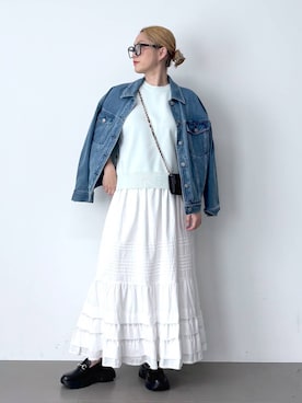 「BARNYARDSTORM（バンヤードストーム）のアイテム（ショルダーバッグ）」を使った、ニッシさん（レディース・164cm）の春コーディネート