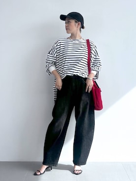 「アイテム（帽子）」を使った、ニッシさん（レディース・164cm・40代）の夏コーディネート