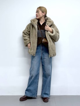 「アイテム（ブルゾン）」を使った、ニッシさん（レディース・164cm・40代）の秋コーディネート