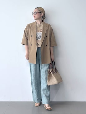 「COTTO（コトゥー）のアイテム」を使った、ニッシさん（レディース・164cm）の春コーディネート