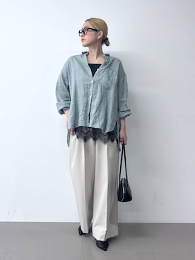 「BARNYARDSTORM（バンヤードストーム）のBARNYARDSTORM /  マーブルヘアゴム（ヘアゴム、ブラウン系）」を使った、ニッシさん（レディース・164cm）の春コーディネート