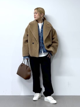 「アイテム（スウェットパンツ）」を使った、ニッシさん（レディース・164cm・40代）の秋コーディネート