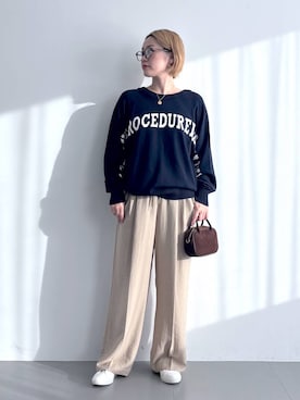 「アイテム（スラックス）」を使った、ニッシさん（レディース・164cm・40代）の夏コーディネート
