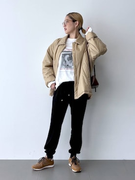 「アイテム（ブルゾン）」を使った、ニッシさん（レディース・164cm・40代）の秋コーディネート