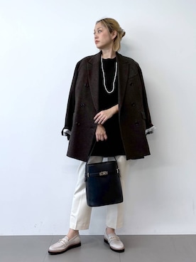 「アイテム（テーラードジャケット）」を使った、ニッシさん（レディース・164cm・40代）の冬コーディネート