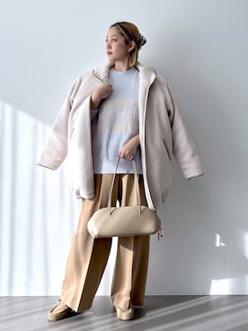 「アイテム（トートバッグ）」を使った、ニッシさん（レディース・164cm・40代）の冬コーディネート