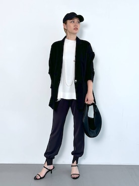 「アイテム（帽子）」を使った、ニッシさん（レディース・164cm・40代）の春コーディネート
