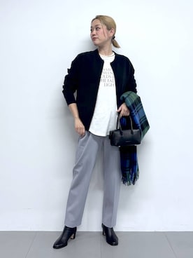 「アイテム（アクセサリー）」を使った、ニッシさん（レディース・164cm）の秋コーディネート