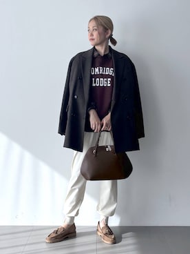 「アイテム（ヘアゴム）」を使った、ニッシさん（レディース・164cm・40代）の秋コーディネート