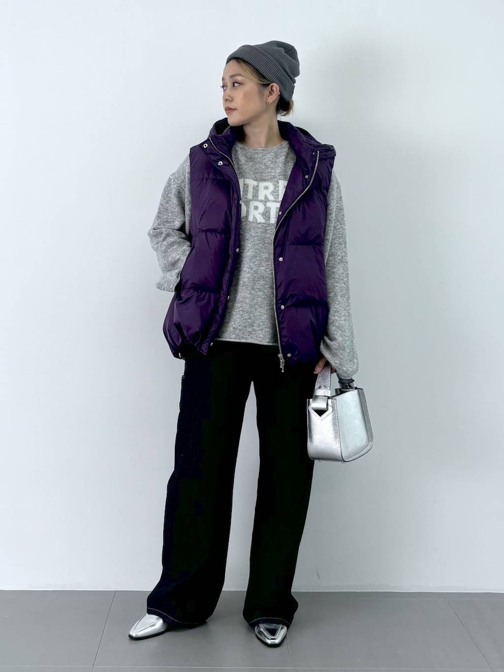   ダウンベスト パープル UNIQLO - ユニクロ ウルトラライト ダウンベスト M パープル系