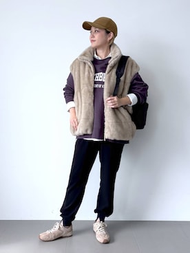 「アイテム（バックパック/リュック）」を使った、ニッシさん（レディース・164cm・40代）の秋コーディネート