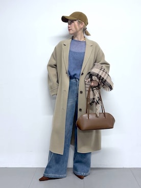 「アイテム（ヘアゴム）」を使った、ニッシさん（レディース・164cm）の秋コーディネート