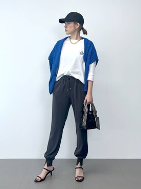 「アイテム（帽子）」を使った、ニッシさん（レディース・164cm・40代）の春コーディネート