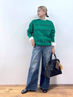 「アイテム（ヘアアクセサリー）」を使った、ニッシさん（レディース・164cm・40代）の秋コーディネート