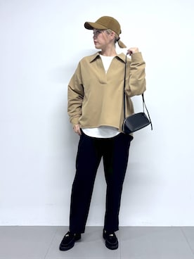 「アイテム（ヘアゴム）」を使った、ニッシさん（レディース・164cm）の秋コーディネート